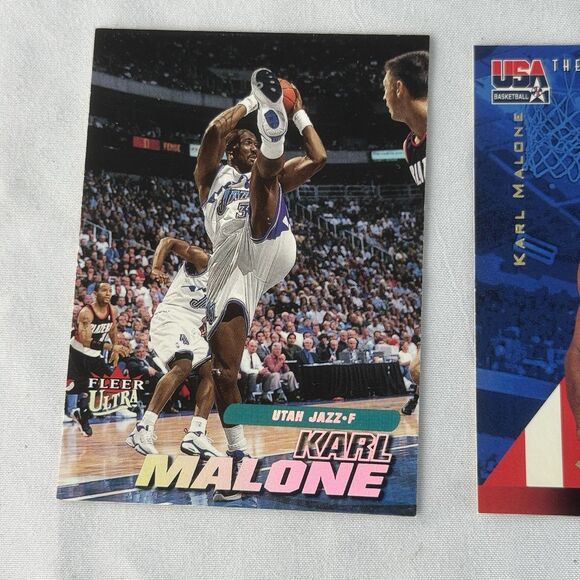 Karl Malone 12 Card Lot NM With 2004 Upper Deck Authentic SP 1993 Fanimation - Picture 2 of 13